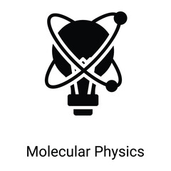 molecular physics glyph icon