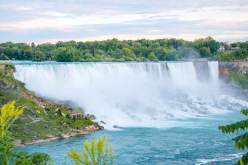 Niagara falls between United States of America and Canada