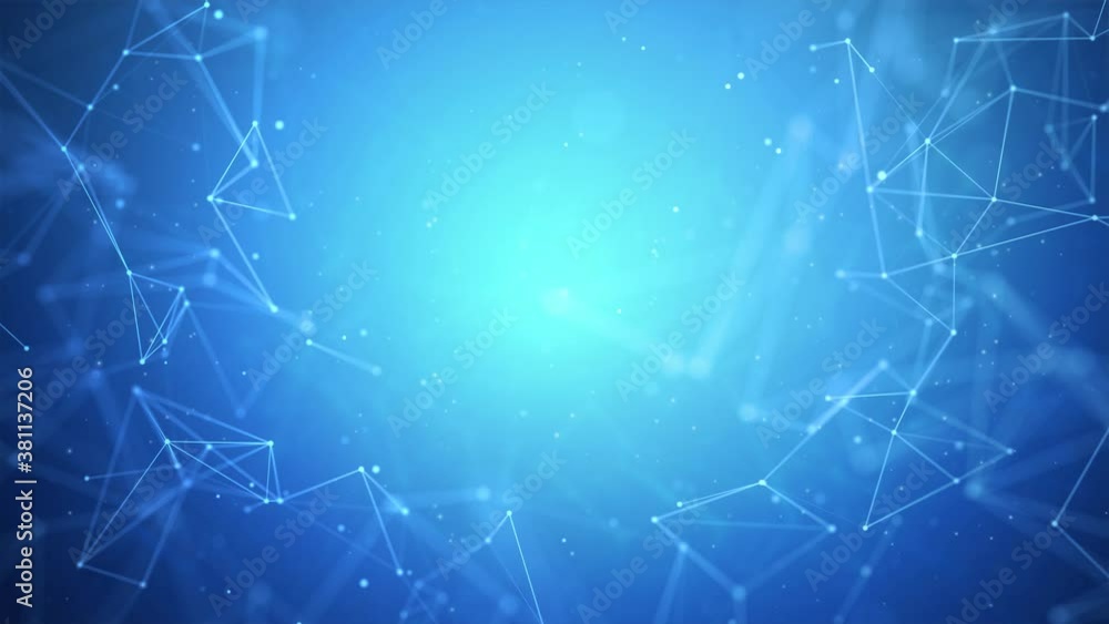 Aufkleber connections loop background, triangles with dots on vertexes, dots connected lines. cyber digital da