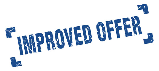 improved offer stamp. square grunge sign isolated on white background