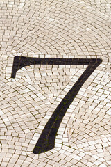 House number 7 worked as a mosaic