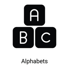 alphabet block glyph icon