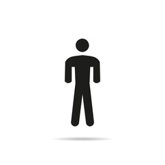 Obraz premium Man icon on white background.