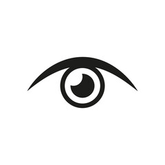 Eye icon on white background.