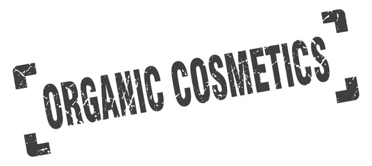 organic cosmetics stamp. square grunge sign isolated on white background