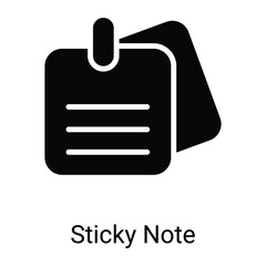 sticky notes glyph icon