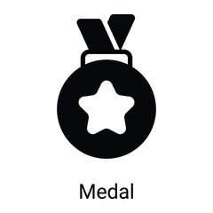 medal glyph icon