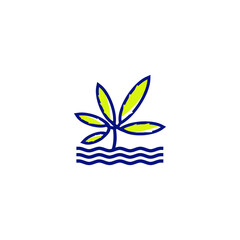 vector logo marijuana icon leaf illustrations