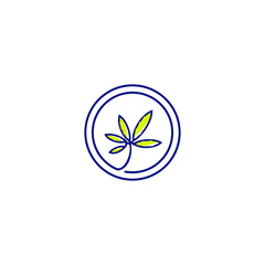 vector logo marijuana icon leaf illustrations