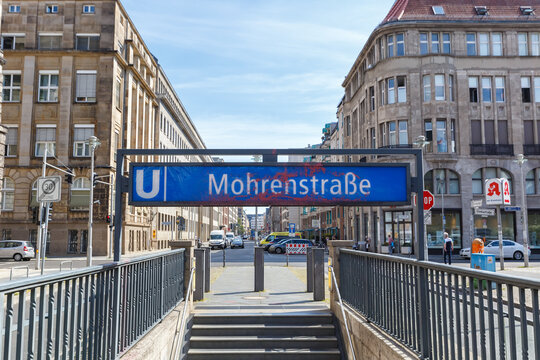 Mohrenstraße Berlin Metro subway station Mohrenstrasse U-Bahn in Germany