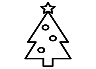 Christmas Pine Tree Vector Icon