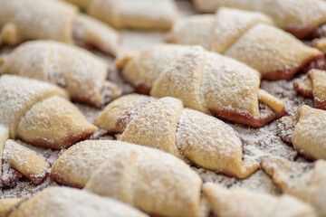 Step-by-step instructions for making bagel cookies for use in recipe illustrations. dough for baking