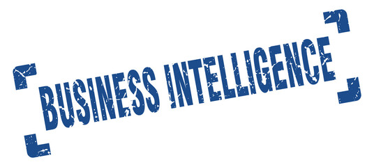 business intelligence stamp. square grunge sign isolated on white background