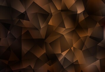 Obraz premium Dark Brown vector abstract polygonal background.
