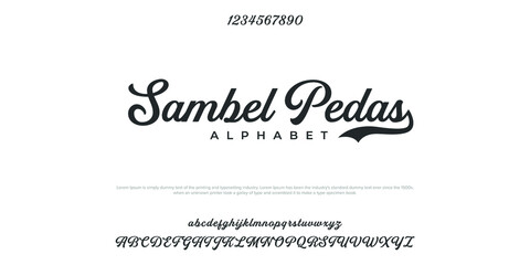 Abstract minimal Serif alphabet fonts. Typography technology vector illustration © Luke Project