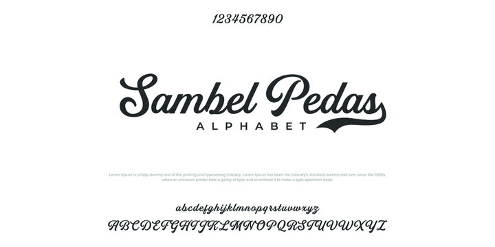 Abstract minimal Serif alphabet fonts. Typography technology vector illustration