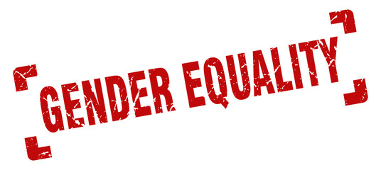 gender equality stamp. square grunge sign isolated on white background