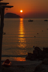 Alba sulla spiaggia a Golfo Aranci