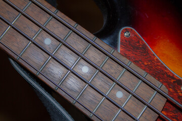 Particolari di basso elettrico