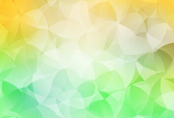 Light Green, Yellow vector polygonal pattern.
