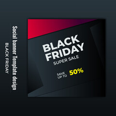 Black Friday social media commerce sale banners with abstract patterned background.

