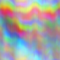Seamless techno glitch RGB monitor noise rainbow. High quality illustration. Repeat pattern neon spectrum. Futuristic bad signal computer screen failure. Red green and blue distortion blur effect.