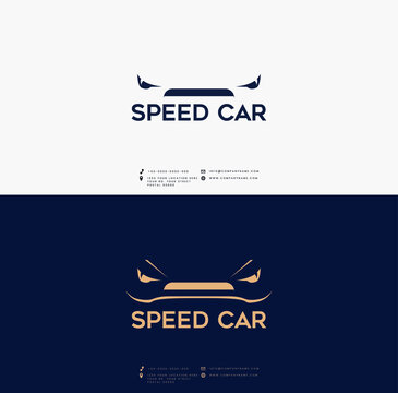 Car logo design. Modern flat vector illustration.