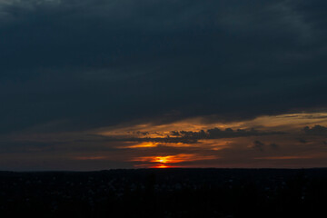Scenic View Of Dramatic Sky During Sunset