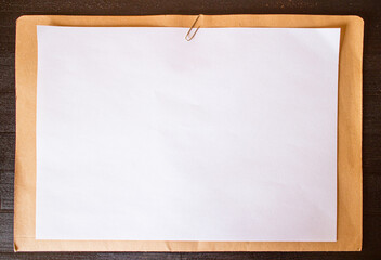 Folder with blank sheet