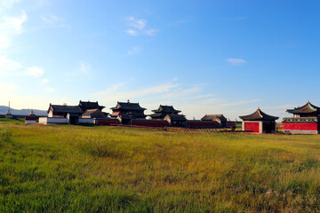 Obraz premium Buddhist Temple at Karakorum Monastery Mongolia