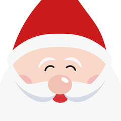Obraz na płótnie Canvas Christmas santa claus smile cartoon vector isolated white background