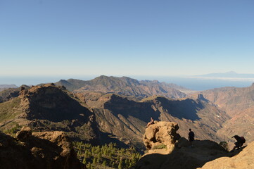 Obraz premium The beatiful coastline and mountains on Gran Canaria in Spain