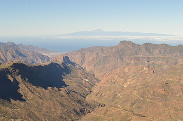 Fototapeta na wymiar The inland mountain range on the island of Gran Canaria in Spain
