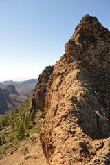 The inland mountain range on the island of Gran Canaria in Spain
