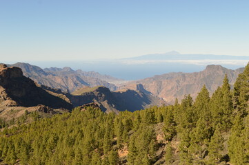 The inland mountain range on the island of Gran Canaria in Spain