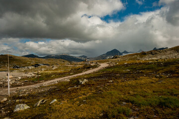 Fototapeta na wymiar Hiking at Jotunheimen National Park, Norway Scandinavia