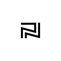 N logo NP alphabet vector icon illustrations