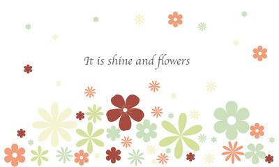 Flower background invitation card/ template