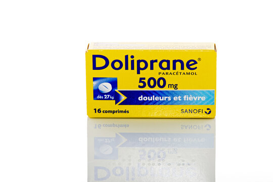 Boite de Doliprane 500 mg.