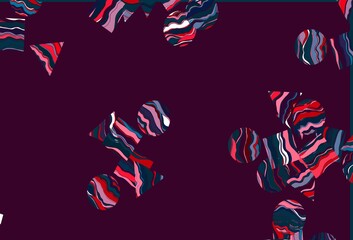 Light Blue, Red vector background with triangles, circles, cubes.