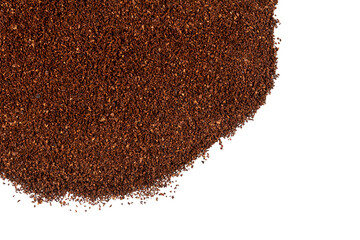 Pile of ground coffee