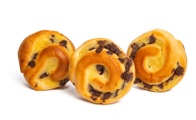 buns with chocolate isolated