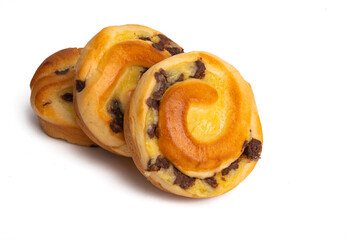 buns with chocolate isolated