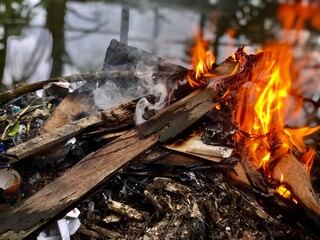 fires that burn wood and trash

