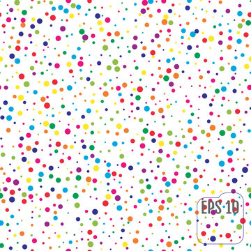 Seamless Pattern with Colorful polka dots © writerfantast