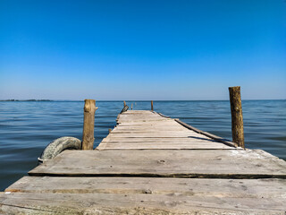 Fototapeta premium wooden pier on the sea