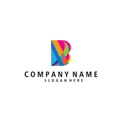 letter B logo creative illustration template concept template vector design