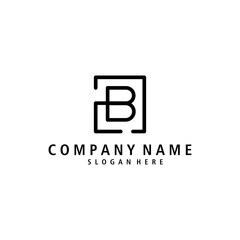 Fototapeta premium letter B logo creative illustration template concept template vector design