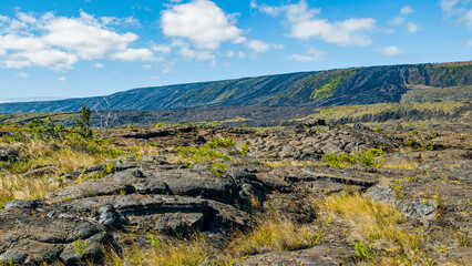 Volcanic landscape. Amazing scenery. Hawaii.