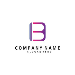 Fototapeta premium letter B logo creative illustration template concept template vector design